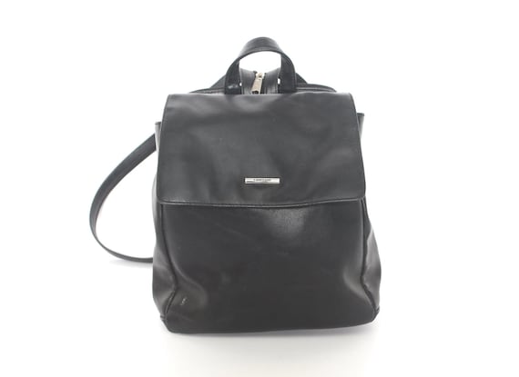 VTG 90s Black Leather Backpack with Front Pocket Coach Vintage 90 main image 4