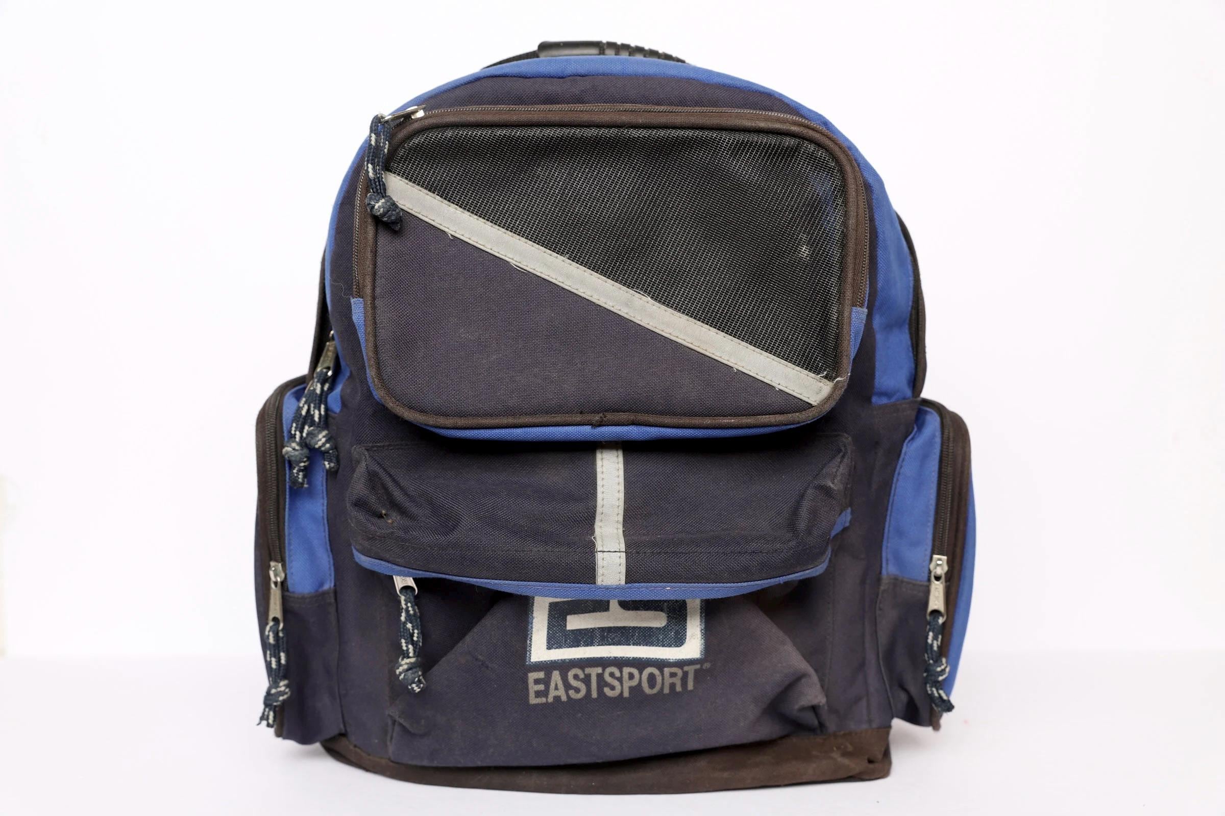 Vintage 90s Y2k EASTSPORT Athletic Black & BLUE Tourist