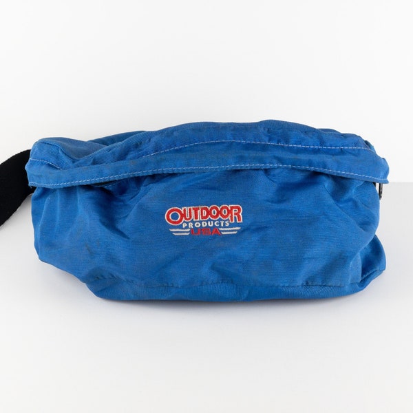 vintage BLUE Outdoor Products REI style Outdoor products summer FANNY pack market change bag -- great condition