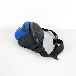 Vintage nylon 80s 90s FANNY pack mutli use packable bag ROYAL blue TEAM sport gear brand image 4