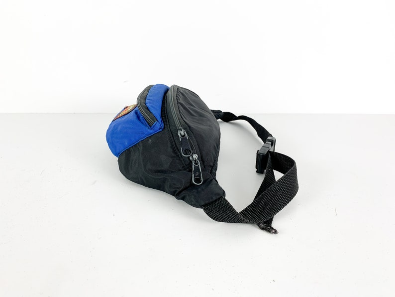 Vintage nylon 80s 90s FANNY pack mutli use packable bag ROYAL blue TEAM sport gear brand image 4