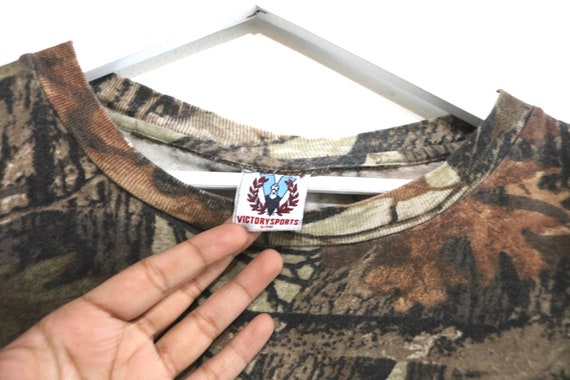 vintage 1990s y2k BOXY brown camouflage outsider … - image 2