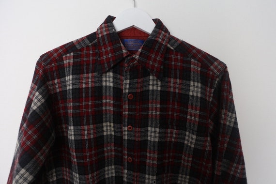 vintage CROPPED Pendleton 60s 70s GRUNGE plaid FL… - image 2