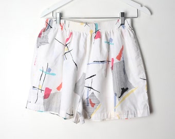 vintage WILD one print 1980s 90s women's SHORTS -- size small/medium