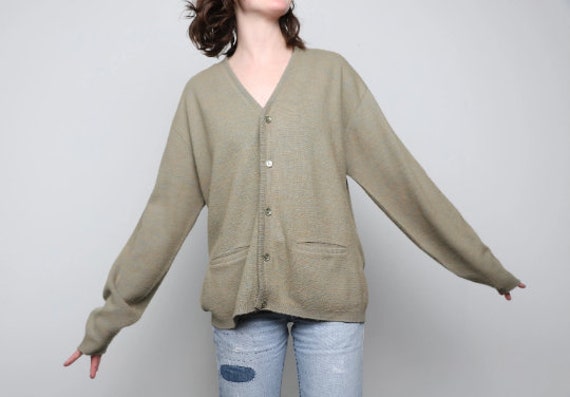 Vintage 60s 70s OLIVE Green Oversize Boxy SLOUCHY Grunge Vintage 