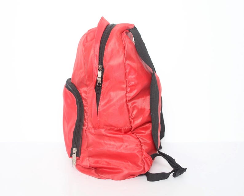 Vintage Backpack 1980s 90s RED Backpack Made in the USA Nylon RUCKSACK ...