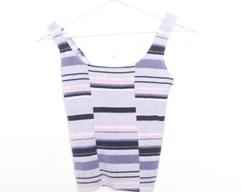 vintage STRIPED y2k pastel vintage TANK top size small vintage --- Size Small