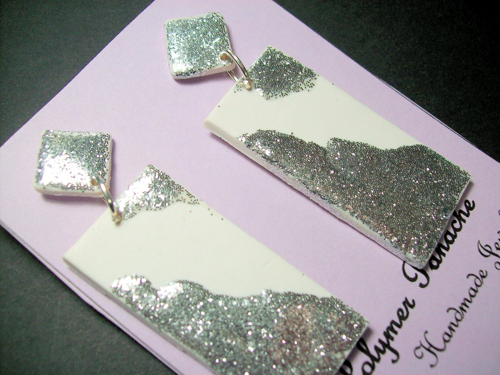Glitter clay sale earrings