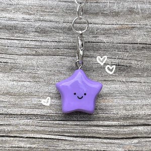 Cute Purple Star Charm | Handmade Polymer Clay