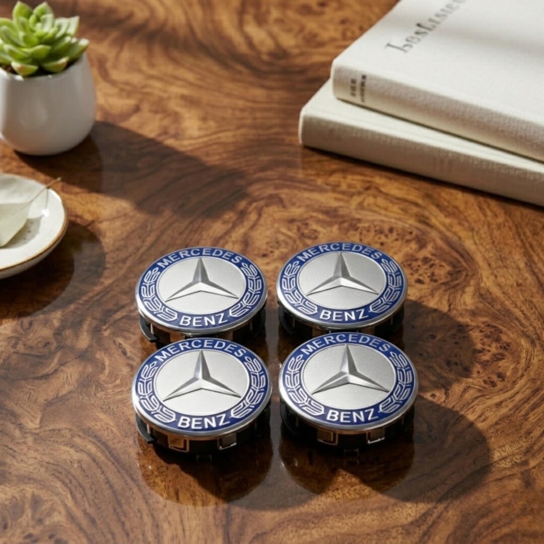Set of 4 Wheel Center Caps | 75mm Blue Alloy Hub Covers - Etsy