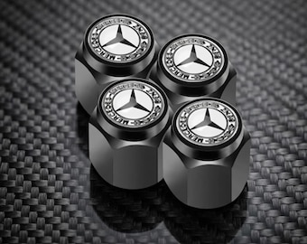 Sport Style Aluminum Tire Valve Caps, Car Wheel Air Stem Caps (4pcs Set)