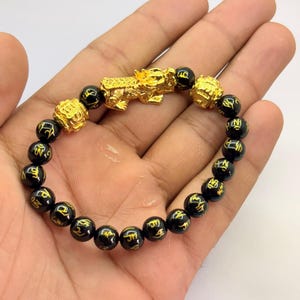 Bracciale Giada Pi Yao Portafortuna 10/7mm - Amuleto Ricchezza E Prosperità Feng Shui Unisex - 2