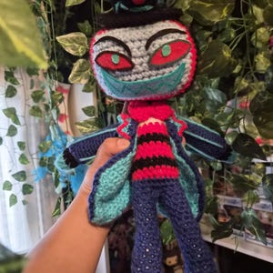 Peluche de Vox de Hazbin Hotel hecho a mano, peluches para fans.