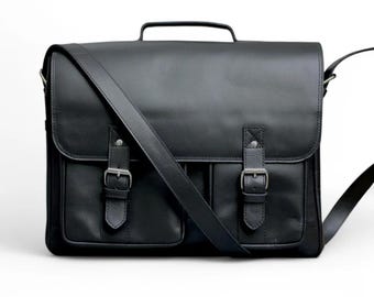 Torba listonoszka w stylu vintage | Ręcznie robiona skórzana teczka na laptopa | Ponadczasowy styl i nowoczesna funkcjonalność