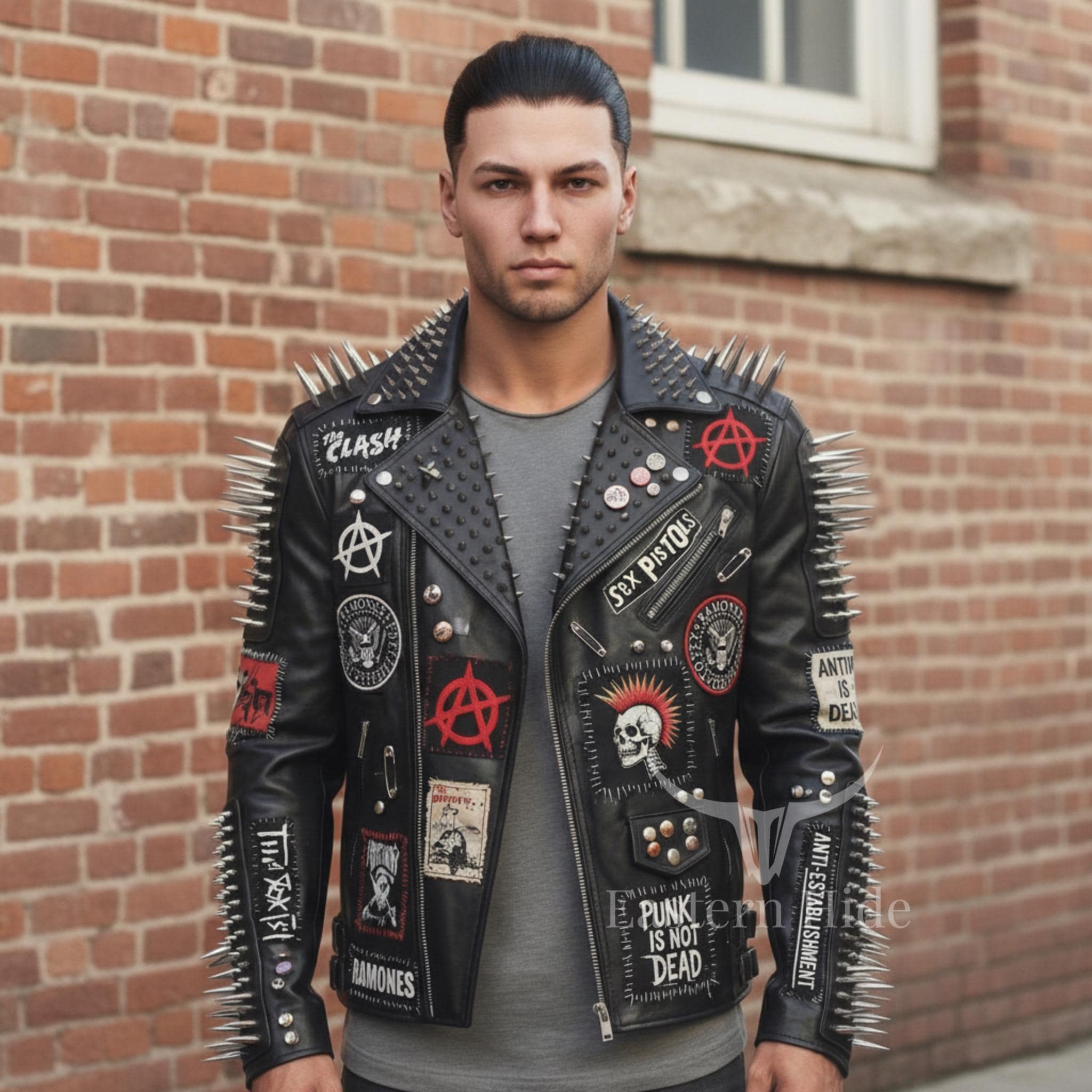 ラモーンズ メイドウォーン　革ジャケット Ramones Leather Jacket - Etsy