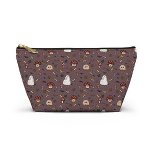 Mushroom Pattern Accessory Pouch, Cute Makeup Bag, Travel Organizer, Gift for Nature Lovers, Eco-Friendly Design, Autumn Decor