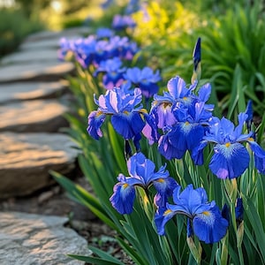 Blue Iris Flower Seeds – Vibrant Perennial Blooms for Garden Beauty, Easy to Grow Iris Seeds