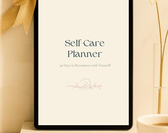 Self-Care Planner – 30-Day Guided Journal | Printable Mental Wellness PDF for Women | Calm & Reflection Tool