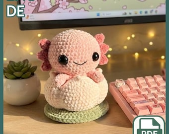 Patrón de Ganchillo Ajolote PDF – Sakura Lotus Bud Amigurumi