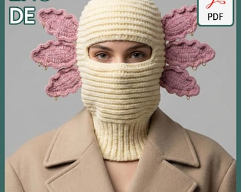 Patrón de crochet para pasamontañas Lotus Reef (PDF) – Sombreros de fantasía escultural