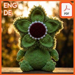 Void Flower Monster Crochet Pattern PDF – Bloamington Plant Monster Amigurumi, Spooky Halloween Plush