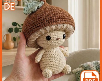 Acorn Doll Crochet Pattern, Woodland Amigurumi PDF, Fall Plush Tutorial