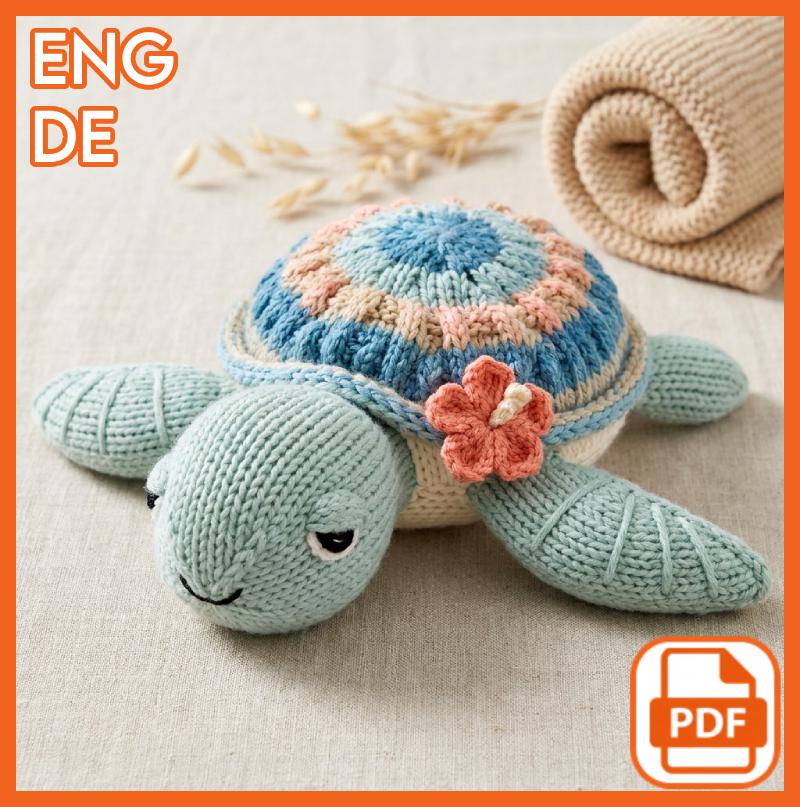 Sea Turtle Knitting Pattern PDF, Stuffed Animal Toy, Ocean Knit Design ...