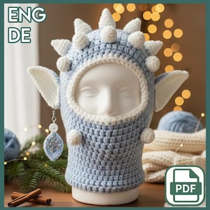 Frostbite Fairy Snow Sprite Cagoule – Passamontagna natalizio all'uncinetto modello PDF