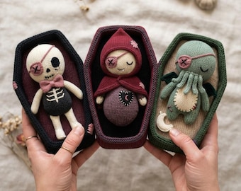 Haunted Coffin Trio Knitting Pattern Bundle (PDF Download)