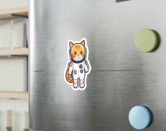 Cute Cat Astronaut, Cats, Cat, Space Explorer, NASA, Outer Space, Kids, Cartoon, Cat Sticker, Scrapbooking, Vinyl Sticker (d)