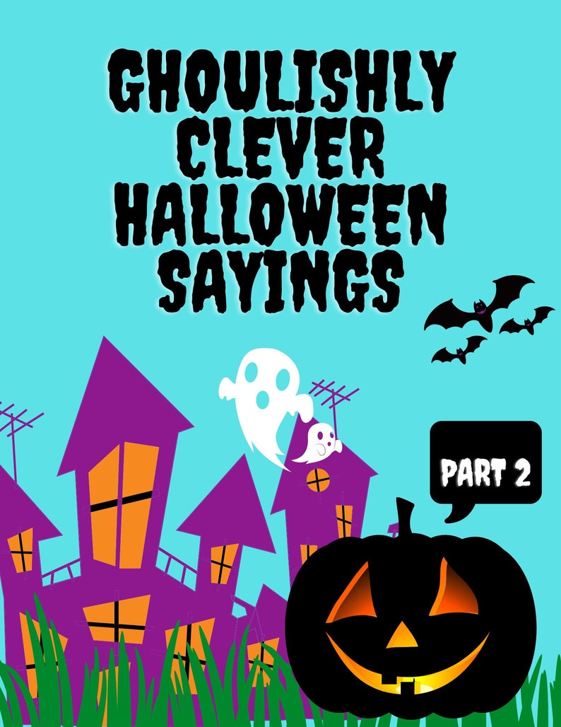 Ghoulishly Clever Halloween Sayings, Printable, Digital Download, Adult Coloring Book Part 2 image 1