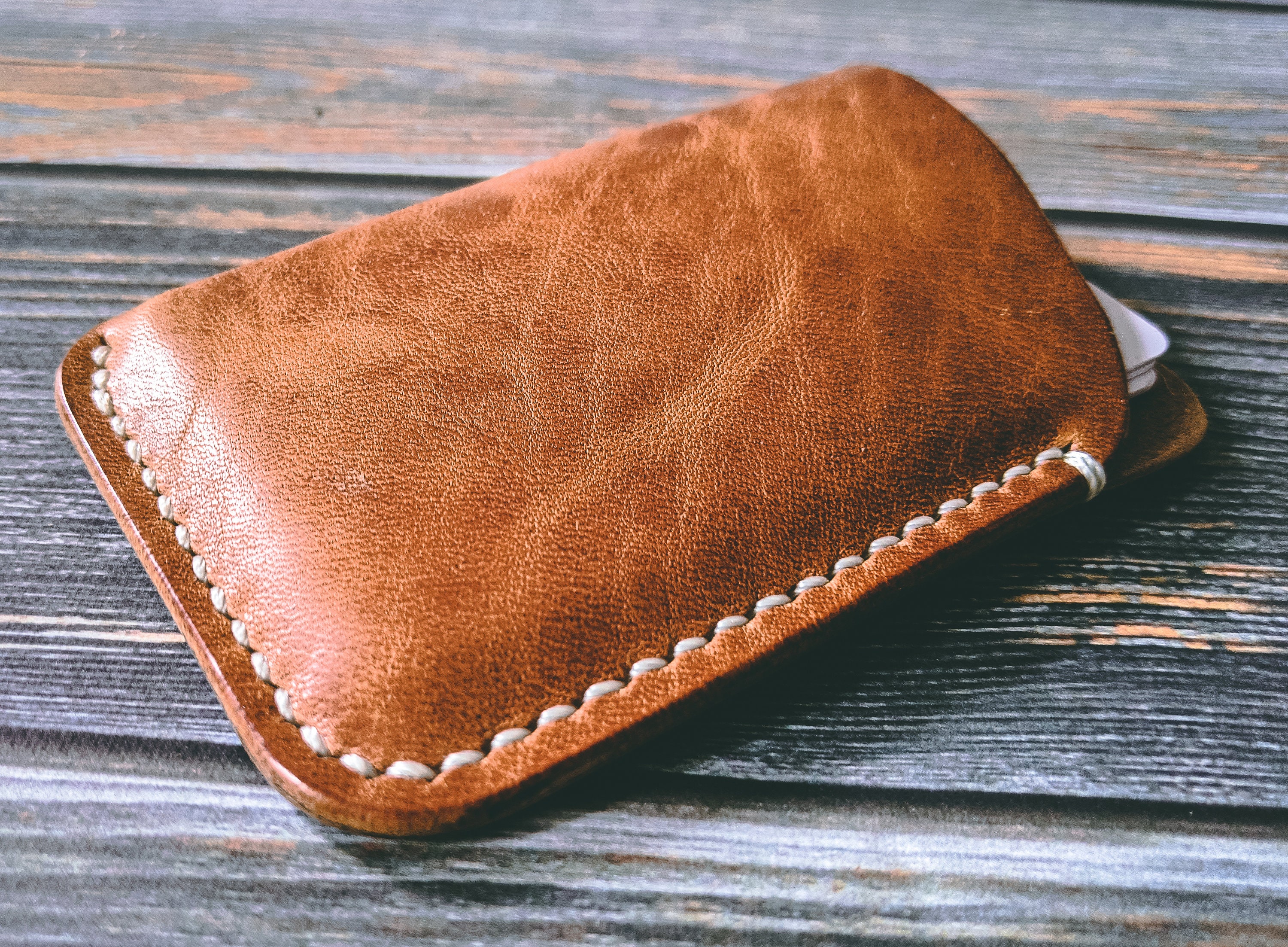 Horween Dublin Leather Card Wallet Etsy