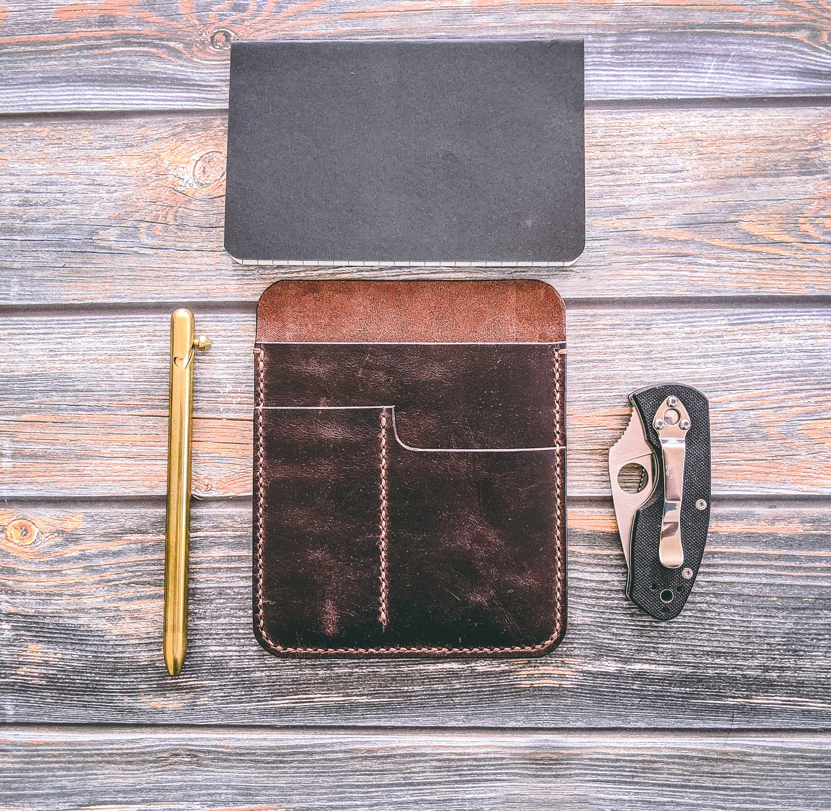 Dark Espresso Leather Field Notes EDC Notebook cover Etsy