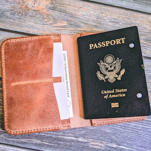Funda para pasaporte de cuero italiano Sierra