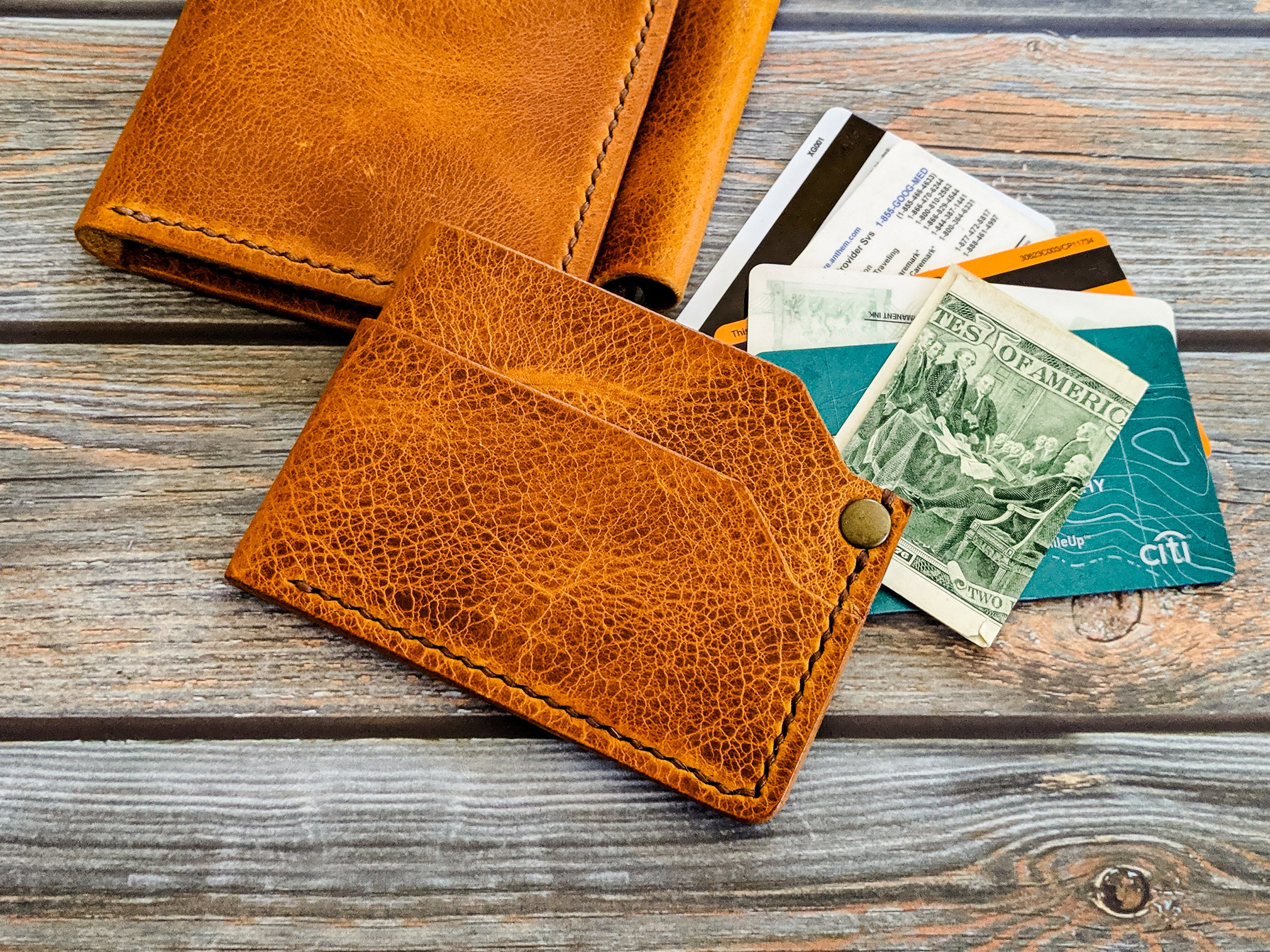 Italian Leather Front Pocket Wallet Etsy