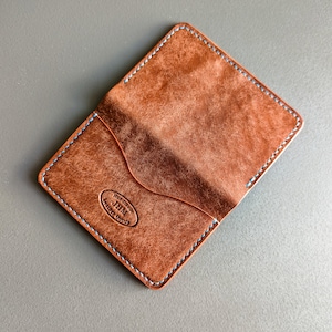 Chestnut Pueblo Italian Leather 3 Pocket Bifold Card Wallet image 1