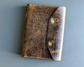 Vintage Distressed Leather A5 Leather notebook Cover