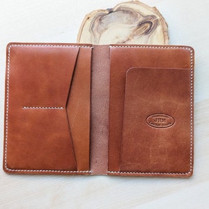 Wickett and Craig Buck Brown Harness Leather Passport and Papers Cover
