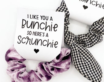 Scrunchie Valentine, Scrunchie Tag, Tween Valentine Geschenk, YW Valentine Geschenk, Mädchen Valentine Favor, Haargummi Valentine, wie Sie ein Bunchie,