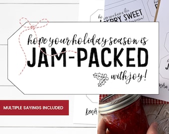 Christmas Gift for Neighbor Jam Labels Printable Teacher - Etsy
