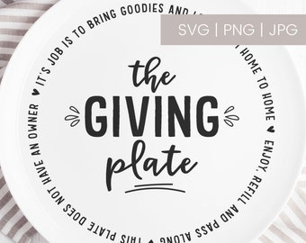 Giving Plate, Neighbor Gift, Thanksgiving Plate, Thanksgiving, PTA, Office Gift, Christmas Plate, Ministering