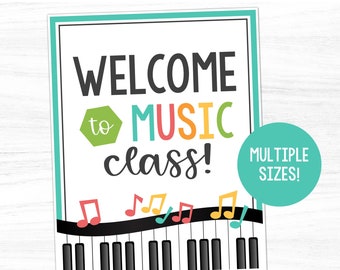 Welcome To The Music Room, Music Class Poster, Music Teacher Decor, Elementary Music, Music Sign Printable, Music Room Signs, Printable