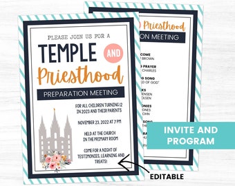 Temple and Priesthood Preparation Flyer Program (Instant Download) - Etsy