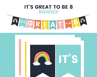 Great To Be 8 Banner, Great To Be 8, Primary Baptism Preview, Great to Be Eight, Great To Be 8 Printable, LDS Baptism, It's Great to Be 8,