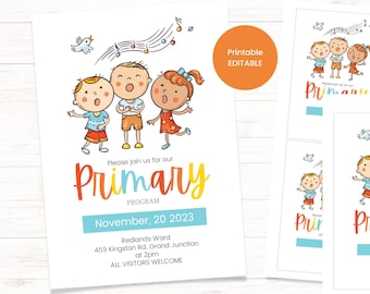 Primary Program Invite, Primary Presentation, LDS Primary Printable, Primary Program 2023, New Testament Primary,