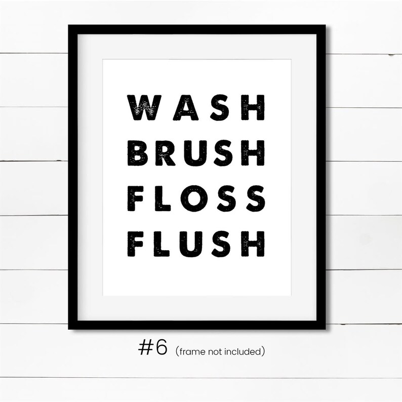 Bathroom Art Prints 8x10 Black and White Etsy