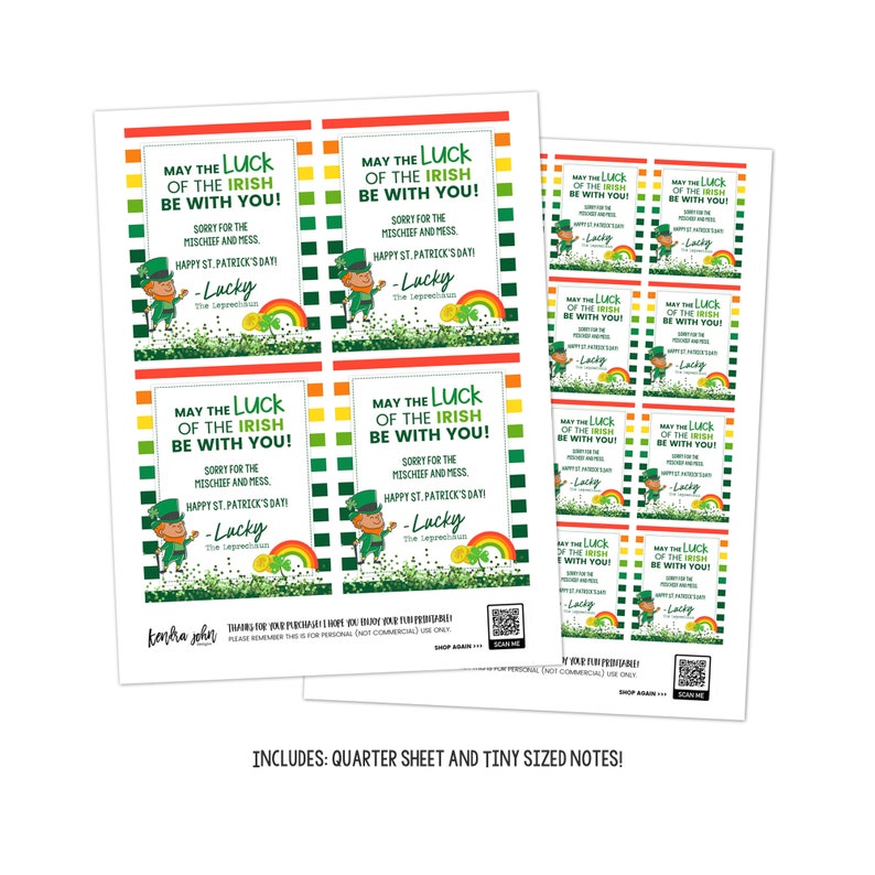 Leprechaun Note Letter From Leprechaun Printable Leprechaun - Etsy