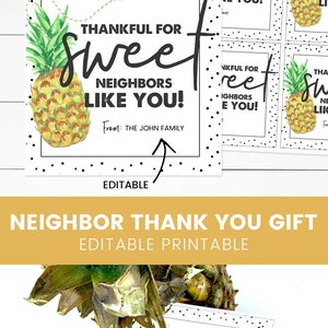 Printable Thank You Tag, Pineapple Gifts, Pineapple, Thank You Gift, Ministering, Neighbor Gift, Minister image 5