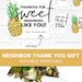 Printable Thank You Tag, Pineapple Gifts, Pineapple, Thank You Gift ...