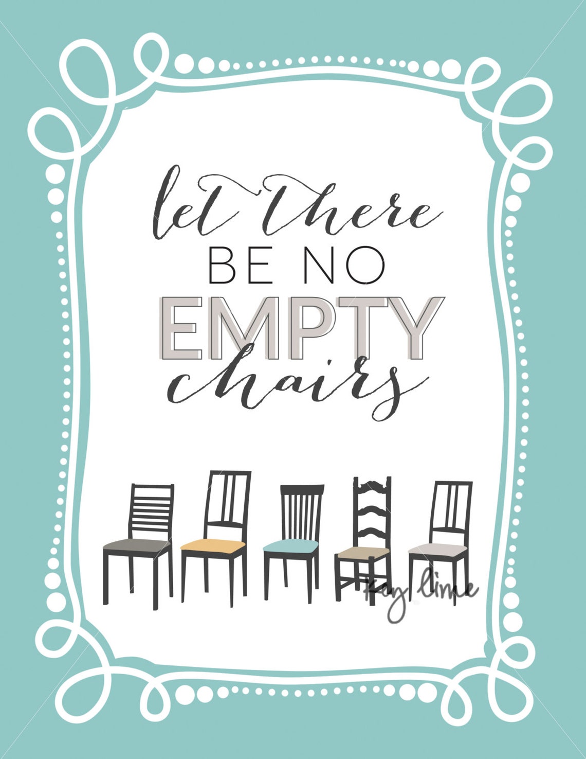 No Empty Chairs LDS 8x10 Digital Download Etsy